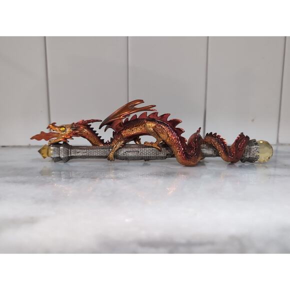 The Hamilton Collection Dragon Wand, Draco Magnus, Wands of Wonder Figure, Flaw - Picture 3 of 5